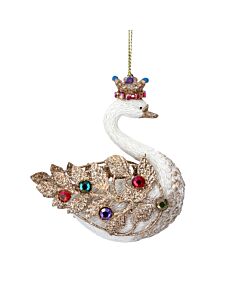 Gisela Graham Resin Diamante Glorious Swan Decoration
